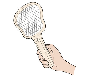 Electric Fly Swatter Racket Usage image